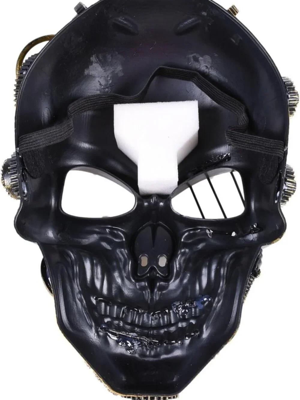 Vintage Steampunk Skull Mask | Metallic Cyborg Masquerade Costume Prop for